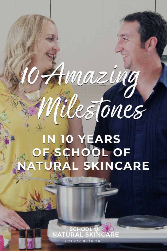 10 Amazing milestones in 10 years of School of Natural Skincare Behind the scenes