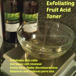 Overnight Exfoliating AHA Toner recipe Natural Facial skincare recipes